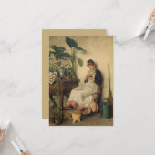 The Young Florist (von Carl Zewy) Karte (Vorderseite/Rückseite Beispiel)