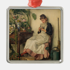 The Young Florist (von Carl Zewy) Ornament Aus Metall
