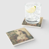 The Young Florist (von Carl Zewy) Steinuntersetzer (Seitenansicht)