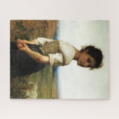 The Young Shepherdeß by William-AdolpheBouguereau Puzzle (Horizontal)