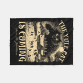 The Yule Cat Is Coming Gothic Christmas Winter Sol Fleecedecke (Vorderseite (Horizontal))