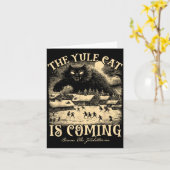 The Yule Cat Is Coming Gothic Christmas Winter Sol Karte (Gelbe Blume)