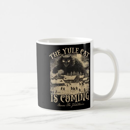 The Yule Cat Is Coming Icelandic Christmas Cat Mom Kaffeetasse (Rechts)