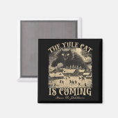 The Yule Cat Is Coming Icelandic Christmas Cat Mom Magnet (Vorderseite/Rückseite)