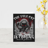 The Yule Cat Is Coming Karte (Gelbe Blume)