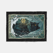 The Yule Cat Tarot Card Icelandic Folklore Christm Fleecedecke (Vorderseite (Horizontal))