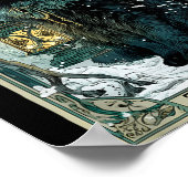 The Yule Cat Tarot Card Icelandic Folklore Christm Poster (Ecke)