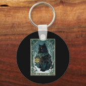 The Yule Cat Tarot Card Icelandic Folklore Christm Schlüsselanhänger (Vorderseite)