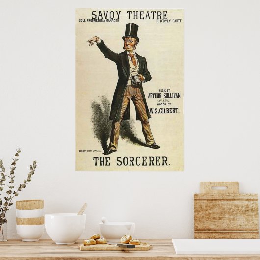 The Zauberer ~ Savoy Theater London 1884 Poster (Küche)