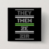 The / Ze Agender Pronoun Button (Vorderseite)