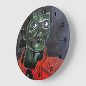 The Zombie Painting by Alfred Fox Große Wanduhr (Winkel)