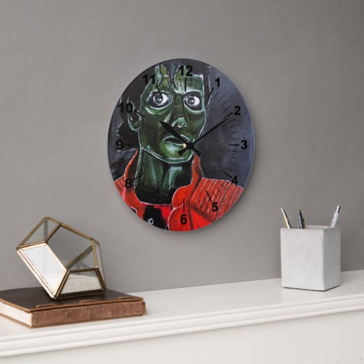 The Zombie Painting by Alfred Fox Große Wanduhr (Büro)