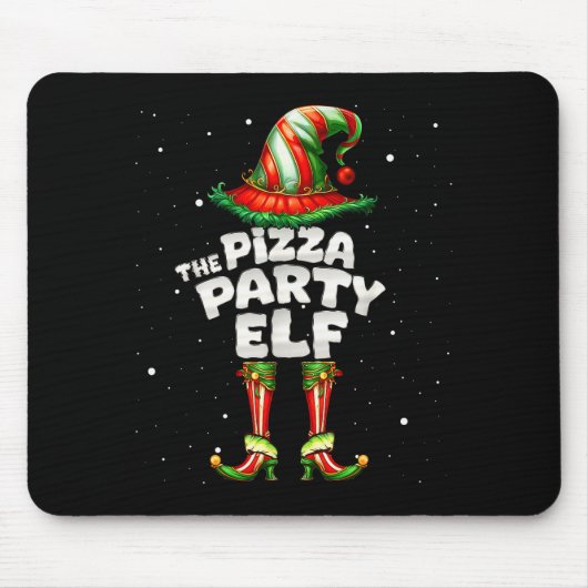 The Zza Party Elf Family Matching Group Christmas Mousepad (Vorne)