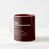 Thea Personalized Name Coffee Mug Zweifarbige Tasse (Vorderseite Links)