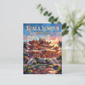 Thean Hou Tempel Malaysia Postkarte (Stehend Vorderseite)