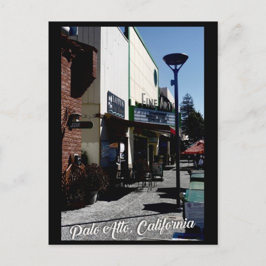 Theater an der California Ave, Palo Alto, Kaliforn Postkarte (Vorderseite)