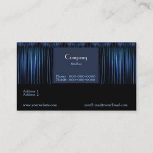 Theater Blue Business Card Visitenkarte