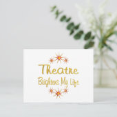 Theater bricht mein Leben Postkarte (Stehend Vorderseite)