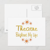Theater bricht mein Leben Postkarte (Vorne/Hinten)