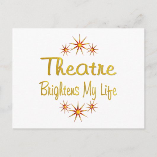Theater bricht mein Leben Postkarte (Vorderseite)