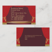 Theater-Bühne-Geschäfts-Karte Visitenkarte (Vorne/Hinten)