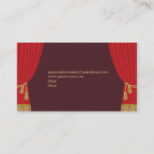 Theater-Bühne-Geschäfts-Karte Visitenkarte (Rückseite)