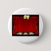 Theater-Bühne mit Masken Button (Vorderseite)