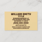 Theater Bühne Schauspieler Visitenkarte (Rückseite)