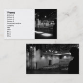 Theater-Bühne-Schwarz-weißes Foto Visitenkarte (Vorne/Hinten)