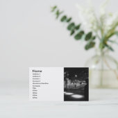 Theater-Bühne-Schwarz-weißes Foto Visitenkarte (Stehend Vorderseite)