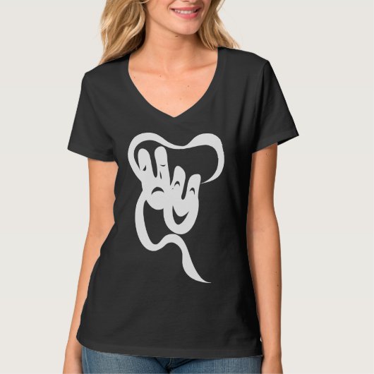 Theater Comedy Tragedy Hanes Nano V-Neck T - Shirt (Vorderseite)