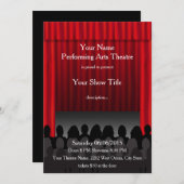 Theater Darstellend Arts Bühne Einladung (Vorne/Hinten)