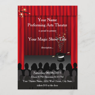 Theater Darstellend Arts Magic Bühne Einladung