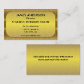Theater-darstellendes Kunst-Festzelt Visitenkarte (Vorne/Hinten)