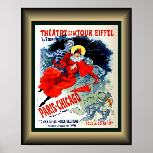 Theater De La Tour Eiffel ~ La Bodiniere ~ Paris Poster (Vorne)