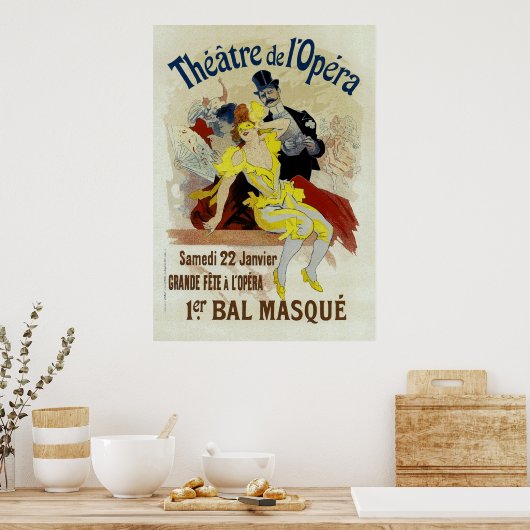 Theater de l'Opera ~ 1er Bal Masque Poster (Küche)