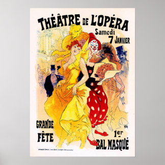 THEATER DE L'OPERA Jules Cheret Vintage Poster Art