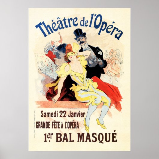 THEATER DE OPERA Theater Werbung Jules Cheret Poster (Vorne)