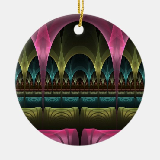 Theater der Fantasie, Abstraktes Fraktal Kunst Keramik Ornament (Vorne)