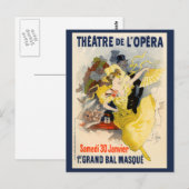 Theater der Oper, Jules Chéret Postkarte (Vorne/Hinten)