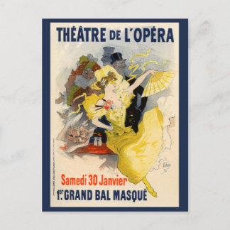 Theater der Oper, Jules Chéret Postkarte
