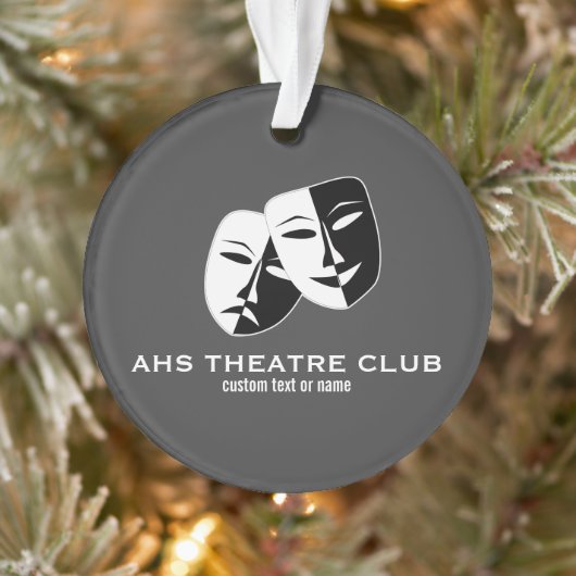Theater Drama Club Gedeckter Thespianname Ornament (Baum)