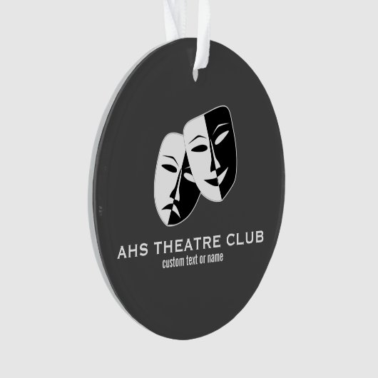 Theater Drama Club Gedeckter Thespianname Ornament (Vorderseite)