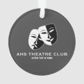 Theater Drama Club Gedeckter Thespianname Ornament (Rückseite)