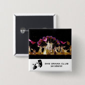 Theater-Drama-Verein-kundenspezifische Button (Vorne & Hinten)