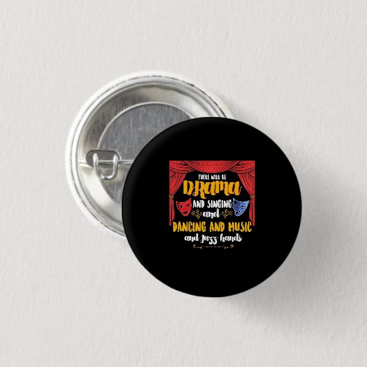 Theater Es wird Drama Button (Vorne & Hinten)