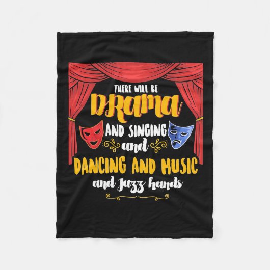 Theater Es wird Drama Fleecedecke (Vorderseite)