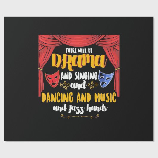 Theater Es wird Drama Geschenkpapier (Flach)
