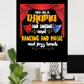 Theater Es wird Drama Poster (Heimbüro)