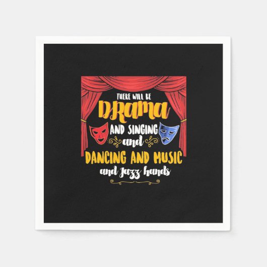 Theater Es wird Drama Serviette (Vorderseite)